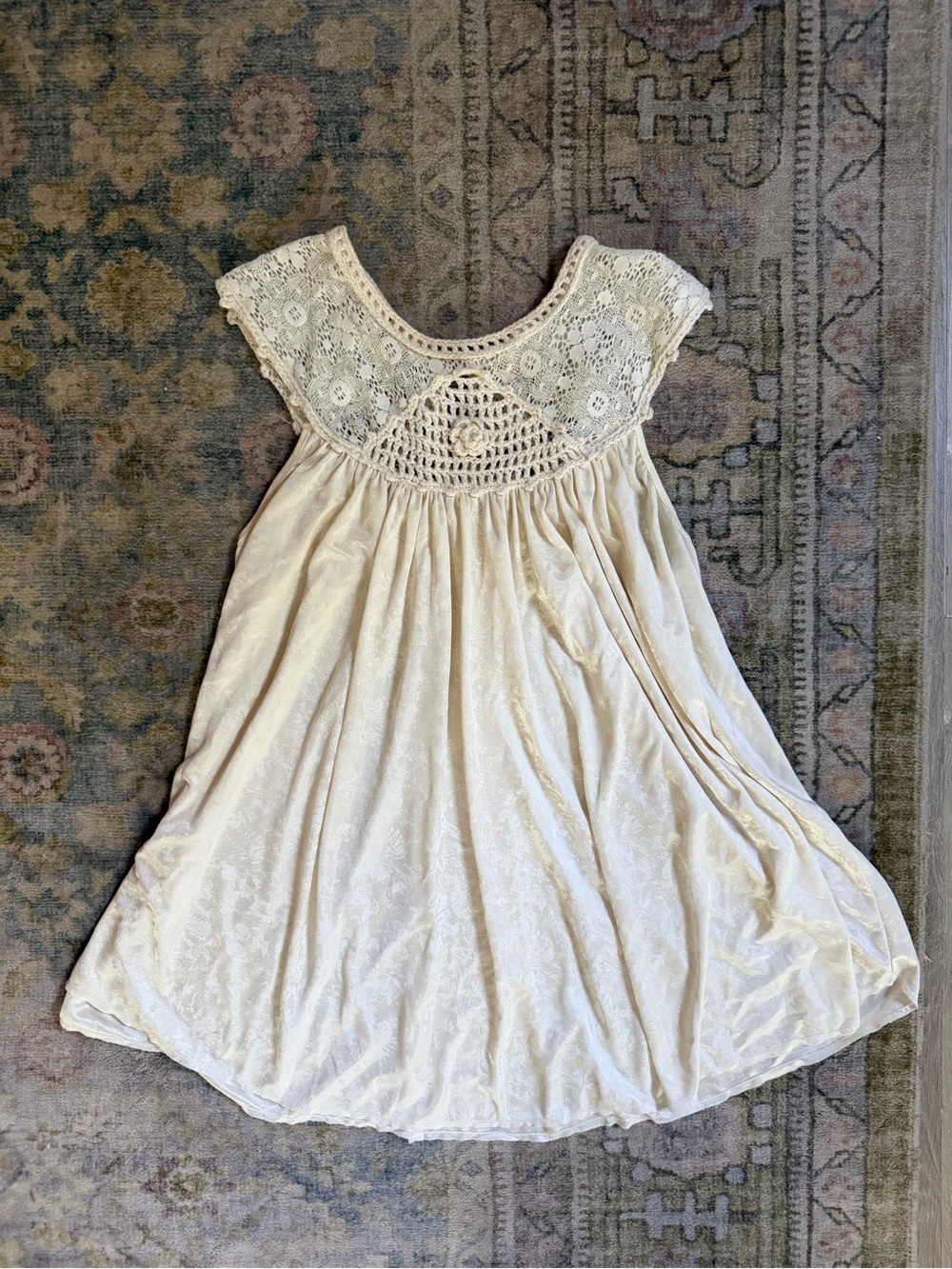 Free People Cream Babydoll Dress